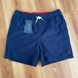 Ralph Lauren Polo Traveler Swim Trunks Classic Navy Medium 10-12